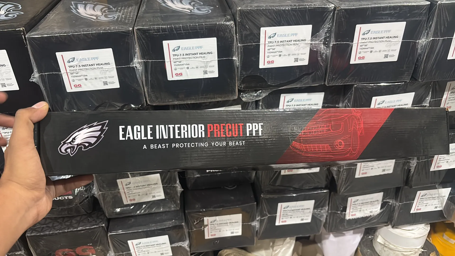 EAGLE PPF rolls stocked in a GG Products warehouse